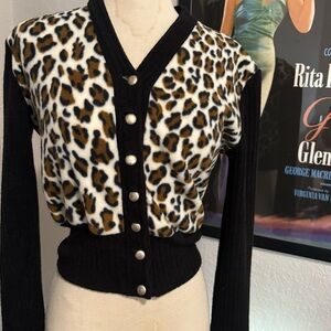 Rare Freddie’s of Pinewood Leopard Print Cardigan